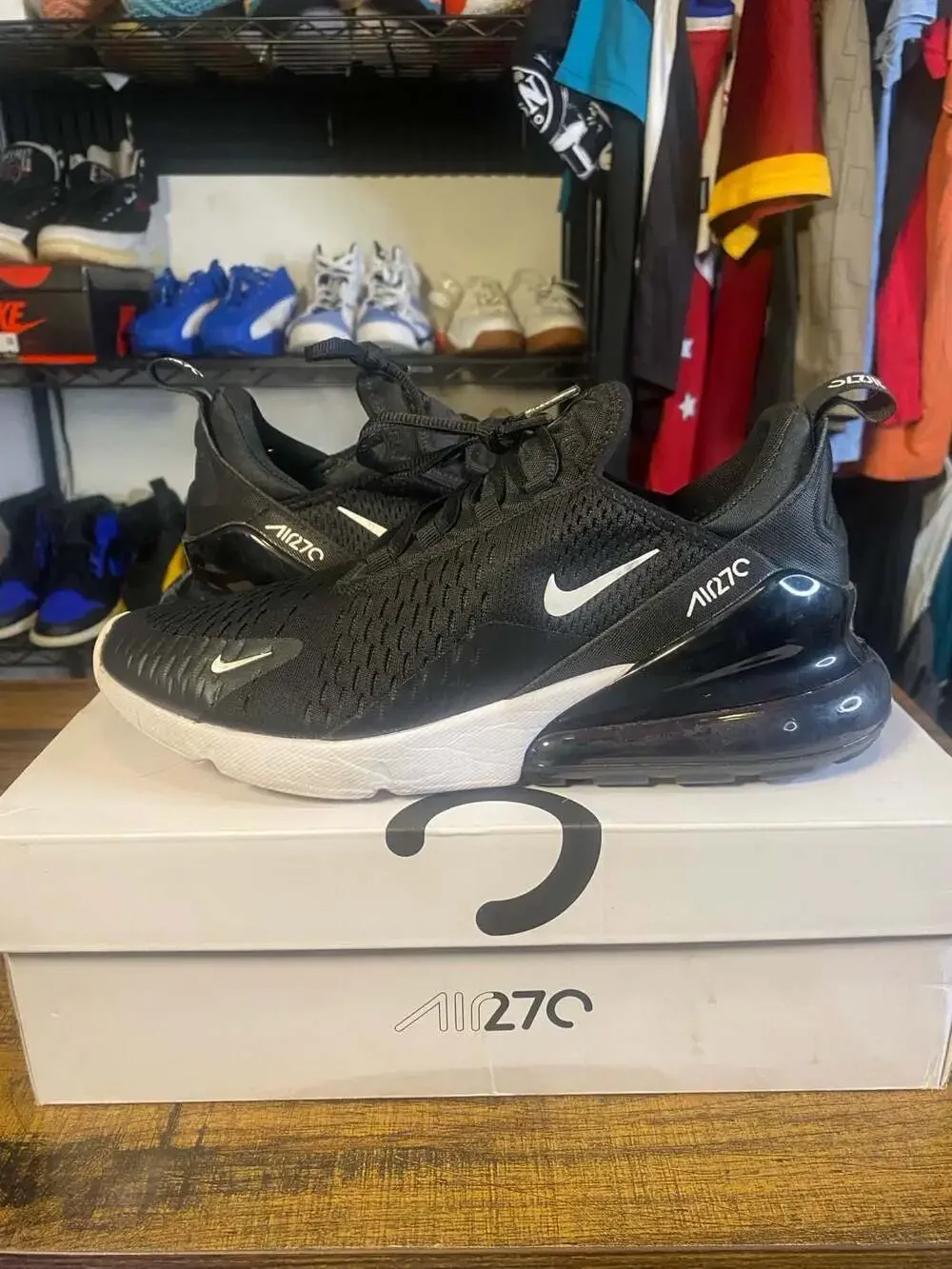 Nike Air Max 270 Black/Anthracite-White Running Shoes AH8050 002